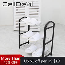 3 Layers Black Shoe Rack Metal Standing Shoe Shelf Multi-functional Shoes Bedroom Storage Organizer Household Accessories 2024 - buy cheap