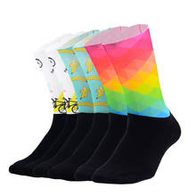 21 Colors New Material Cycling Socks Funny Anti Slip Men Women Bicycle Socks Non-slip Sports Running Camping Socks 2024 - buy cheap