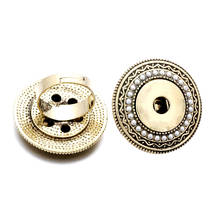 Кольцо с застежкой «сделай сам», 18 мм, Золотое большое круглое кольцо с застежкой-кнопкой для женщин и мужчин, регулируемое ювелирное изделие ZH040 2024 - купить недорого