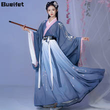 Women Hanfu Chinese Ancient Tang Dynasty Princess Dance Costume Fairy Dress Traditional Hanfu Elegance Oriental Folk Dance Wear 2024 - buy cheap