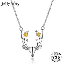 Jellystory fashion 925 sterling silver jewelry necklace with deer shape pendant for female wedding engagement promise party gift 2024 - buy cheap