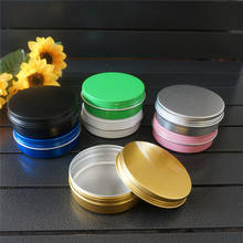 100g 100ml Pink Green Empty Round Aluminum Box Metal Tin Cans Cosmetic Cream DIY Refillable Jar Tea Aluminum Pot Black Container 2024 - buy cheap