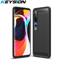 KEYSION Phone Case For Xiaomi Mi 10 10 Pro 5G Silicone Carbon fiber Protective shockproof Back Cover For Xiaomi Mi Note 10 Pro 2024 - buy cheap