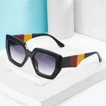 Gafas de sol de ojo de gato para mujer, lentes de sol femeninas de gran tamaño, con montura Multicolor, estilo Vintage, con UV400 2024 - compra barato