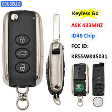 3+1/4 Button Keyless Go Smart Remote Key ASK 433Mhz ID46 Chip for Bentley Continental GT GTC Flying Spur FCC ID: KR55WK45031 2024 - buy cheap