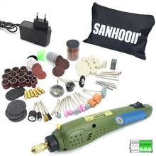 SANHOOII-Mini taladro eléctrico inalámbrico portátil, herramienta rotativa con batería y accesorios de molienda, kit de herramientas eléctricas de grabado de uñas 2024 - compra barato