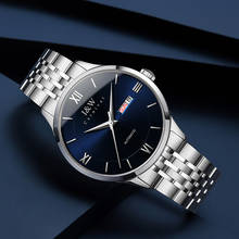 Relógio de negócios de luxo suíça i & w relógio automático movimento miyota safira vidro duplo calendário relógios aço inoxidável 2024 - compre barato