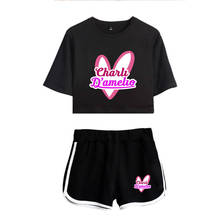 Charli D'Amelio Women's Set Top and Shorts Two PCS Set Tracksuit Female Beach Casual Shorts 2 Piece Outfits for Women Sportswear 2024 - buy cheap