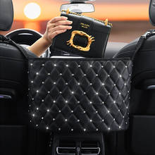 Diamond Rhinestone Car Storage Bag Seat Back Organizer Multi-Pockets Large Capacity Bag Automotive Goods Interior Accessories 2024 - buy cheap