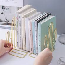 2pcs Holder Support Bookends Nordic Style Book Shelf Decorative Study Cactus Shaped Stand Storage Non-skid Desk Organizer Office 2024 - buy cheap