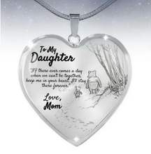 To My Daughter Father Mother Love Heart Pendant Necklace Friendship Necklace Lovers Memorial Jewelry 2024 - buy cheap