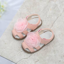 Children shoes Geniune Leather sandals beach 2021 summer new arch pad double flowers Toddler children sandals 2024 - buy cheap
