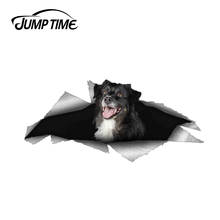 Jump Time, 13 см x 5,8 см, Бернская горная собака, наклейка, рваный металлический бампер, наклейка, забавная, автомобильная наклейка, окно, багажник, животное, 3D, Стайлинг автомобиля 2024 - купить недорого