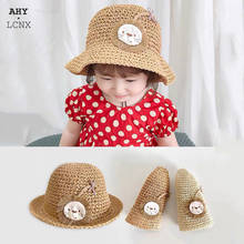 Summer Outdoor Baby Sun Hat Children Cute Kids Lion Straw Sun Hats Boys Girls Cap Bucket Cap Beach Sunscreen Fisherman Hat 2024 - buy cheap