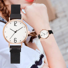 Relógio de pulso feminino, relógio de pulso com mostrador digital, pulseira de aço inoxidável, quartzo, bateria integrada, a3823 2024 - compre barato