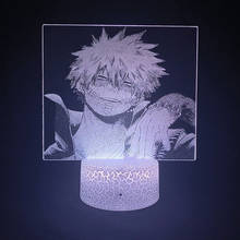 Lámpara de imagen 3d de My Hero Academia, luz nocturna de figura Dabi para decoración de dormitorio, regalo de Manga fresca para él, Rgb, luz nocturna colorida Dabi 2024 - compra barato