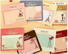 40pcs/lot  NEW vintage travel Notepad sticky note Memo message post Removable adhesive paper Wholesale 2024 - buy cheap