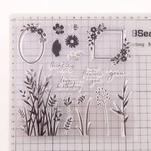 Reunião flores arbustos scrapbooking cartão álbum papel artesanato rolo de borracha transparente silício selo claro 2024 - compre barato