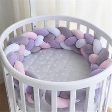 1M Baby Bumper Bed Braid Knot Pillow Cushion Bumper for Infant Kids Crib Protector Cot Bumper Room Decor Anti-collision Bumper 2024 - buy cheap