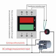 Trilho din led AC80-300V 200-450v 0-100.0a voltímetro amperímetro display ativo fator de potência tempo medidor de energia bruxa extra ct 2024 - compre barato