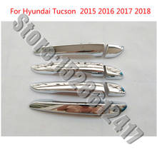 Cubierta cromada para manija de puerta de coche, pegatina para Hyundai Tucson 2015, 2016, 2017, 2018, 2019, 2020, ABS, accesorios 2024 - compra barato