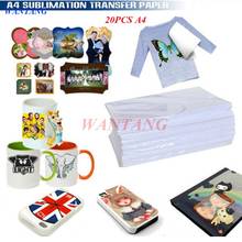 Wtsfwf 20pcs A4 Sublimation Paper Thermal Transfer Paper for Mugs Cases Plates Ceramics Polyester Tshirts Fabric 2024 - buy cheap