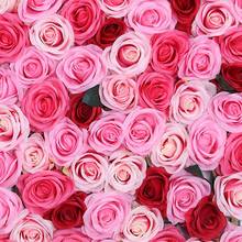 50 Pcs Fake Artificial Silk Rose Heads Flower Buds DIY Bouquet Home Wedding Craft Decor Supplies JAN88 2024 - buy cheap