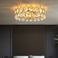 Luminária de teto em cristal pós-moderno, iluminação led para teto, sala de estar, sala de jantar, casa, quarto, vila, hotel 2024 - compre barato