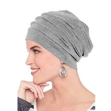 Chapéus internos para hijab, chapéu de algodão com duas camadas, cor sólida, turbante muçulmano, para cobrir a cabeça, acessório islâmico 2024 - compre barato