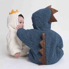 2020 Baby Rompers Newborn Spring Boys Girls Clothes Cotton Hooded Sweatshirt Kids 3D Dinosaur Casual Sportswear Infant Clothing 2024 - buy cheap