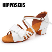 Hippposeus-sapatos femininos de camurça, sapatos para dança de salão latinos, para meninas, sapatos de dança de salão, salsa, tango, sapatos modernos para crianças, sola de camurça 2024 - compre barato