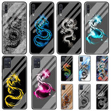Phone Case For Samsung Galaxy A51 A71 A50 A21s A31 A70 A10 A41 A30 A40 A11 A91 Tempered Glass Cover Black Dragon Cool 2024 - buy cheap