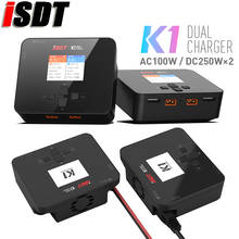 ISDT K1 AC 100W DC 2X250W Dual Channel Balance Lipo Charger/Discharger For LiFe,Lilon,LiPo 1~6S,LiHv 1-6S,Pb 1-10S,NiMH Battery 2024 - buy cheap
