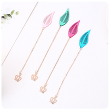 Cute Leaf Metal Bookmark Kawaii Accessories Exquisite Pendant Bookmark Student Korean Stationery Portable Office School Supplies 2024 - buy cheap