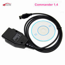 Cable de interfaz para herramienta de diagnóstico VW / AUDI / SKODA/SEAT, Cable Super VAG K + CAN Commander 1,4 con FTDI FT232RL PIC18F258 Chip OBD2 2024 - compra barato