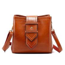 2022 New Fashion Oil Wax Leather Crossbody Bag Famous Designer Women Shoulder Messenger Bags High Quality Ladies Purses Handbags 2024 - buy cheap