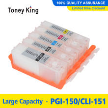 Toney-cartuchos de tinta recargables King PGI 150, para Canon PIXMA MG5410, MG5510, MG5610, MG6310, MG6410, recarga de impresora, 151 2024 - compra barato