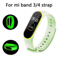 Verde fluorescente cinta para xiaomi mi band4 cinta inteligente acessórios pulseira inteligente substituição mi banda 3 mi banda 4 2024 - compre barato