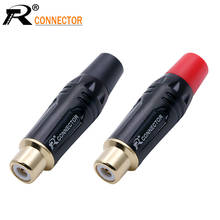 20PCS Wire connector Luxury Gunmetal RCA Female Jack socket gold plating RCA Jack audio adapter black&red speaker plug 2024 - buy cheap
