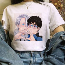 2021 Summer Anime Yuri On Ice T-shirts Women Harajuku Ullzang Boy's Love T Shirt Graphic Fun Harajuku Tshirt Fashion Female Tops 2024 - buy cheap