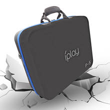 Bolsa de armazenamento ajustável para ps5, bolsa de viagem com suporte de luxo protetora para playstation 5 ps5 2024 - compre barato