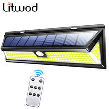 Luz Solar con Control remoto para exteriores lámpara de pared con Sensor de movimiento, farola 248 Led con batería integrada, resistente al agua 2024 - compra barato
