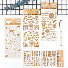 Lovely Cats Series Gold Sticker Hand Account Decorative Washi Stickers Scrapbooking Stick Label Diary Stationery Album Stickers 2024 - buy cheap