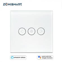 Zemismart wifi dimmer switch 220v 110v escurecimento interruptor do painel conectado a alexa google casa controle de voz 2024 - compre barato