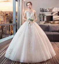 Vestido de novia de lujo con apliques de encaje, vestido de novia de Dubái de manga corta con capa de marfil, vestidos de baile, 2021 2024 - compra barato