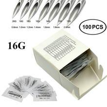 100PCS 16G Tattoo Piercing Needles Sterile Body Piercing Needles with Box For Ear Nose Navel Nipple Free Shipping 2024 - buy cheap