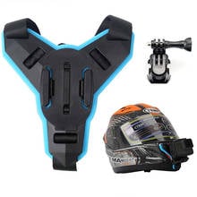 Подбородок на шлем для GoPro Hero 6 5 SJCAM, держатель для мотоциклетного шлема, аксессуары для камеры Go Pro Hero 5 2024 - купить недорого