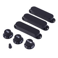 1 Set Plastic Closed Single Coil Pickup Cover with Crontrol Knob Switch Tip for Electric Guitar Parts 2024 - buy cheap