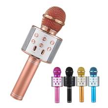 Microfone sem fio, com bluetooth, dispositivo profissional para karaoke, para cantor e gravar 2024 - compre barato