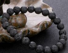 8mm th4 ajustado charme pulseira preto lava vulcânica pedra grânulo óleos essenciais difusor feminino presente dos homens reiki buda yoga 2024 - compre barato